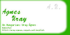 agnes uray business card